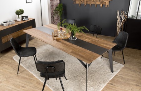 Table à manger MAXENCE en bois teck recyclé 220x100cm