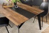 MAXENCE Rectangular Dining Table 220x100cm - Recycled Teak & Metal Legs