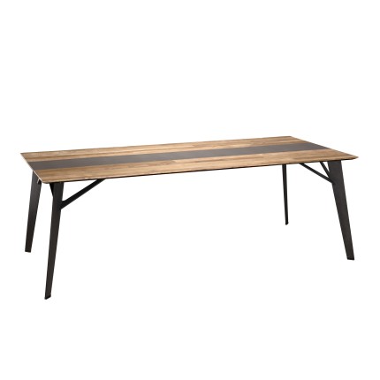 Table à manger MAXENCE en bois teck recyclé 220x100cm