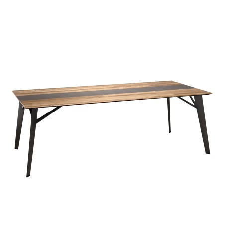Table à manger MAXENCE en bois teck recyclé 220x100cm