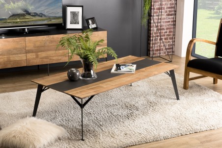 Table basse MAXENCE en bois de teck recyclé