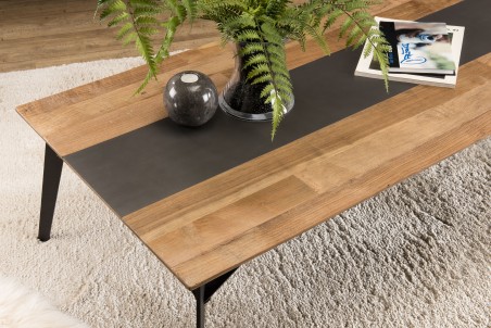 Table basse MAXENCE en bois de teck recyclé