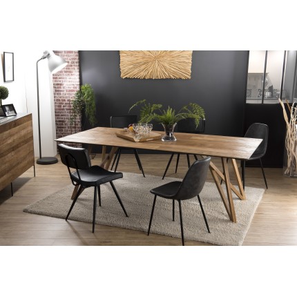 Table à manger MAXENCE en bois teck recyclé