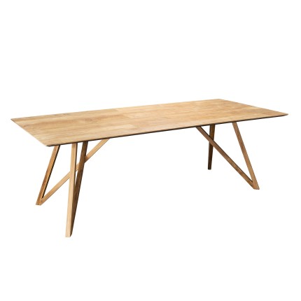 Table à manger MAXENCE en bois teck recyclé