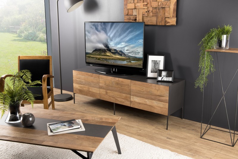 Meuble TV MAXENCE en bois de teck recyclé Meuble TV MAXENCE en bois de teck recyclé