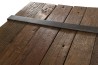 Table basse MATHIS en bois massif et métal gris anthracite