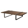 Table basse MATHIS en bois massif et métal gris anthracite
