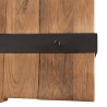 Table basse rectangulaire 140x70cm teck recyclé et métal noir