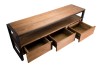 Meuble TV SIXTINE marron 3 tiroirs teck recyclé
