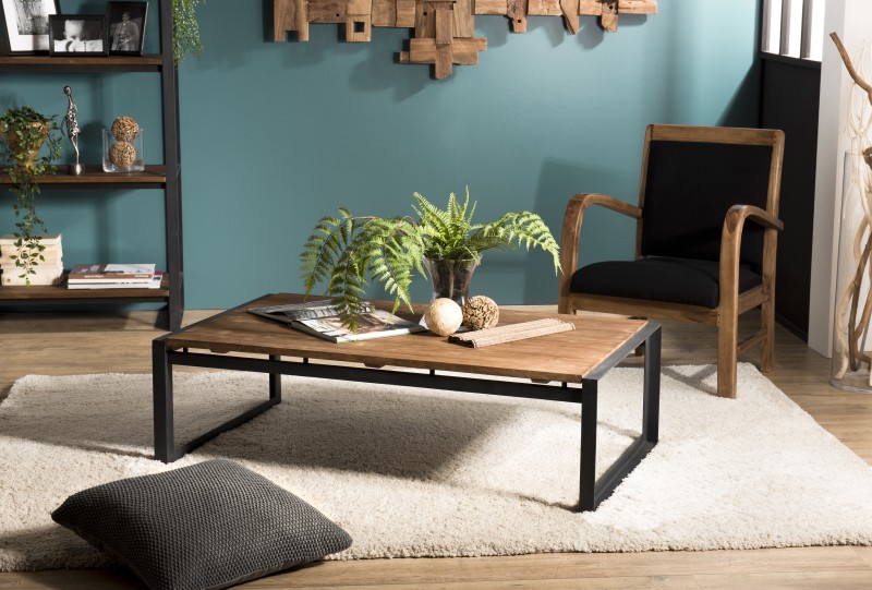Table basse SIXTINE en teck recyclé