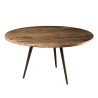 Table basse ronde marron SIXTINE 75x75cm teck recyclé