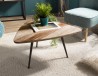 SIXTINE Ovoid Coffee Table in Recycled Teak with Metal Legs