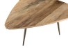 Table basse ovoïde SIXTINE en teck recyclé