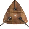 SIXTINE Ovoid Coffee Table in Recycled Teak with Metal Legs