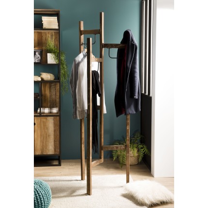 Portemanteau marron en teck recyclé