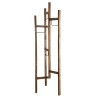 SIXTINE Brown Coat Rack with 3 Panels - Recycled Teak and Metal
