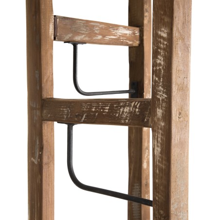 SIXTINE Brown Coat Rack with 3 Panels - Recycled Teak and Metal