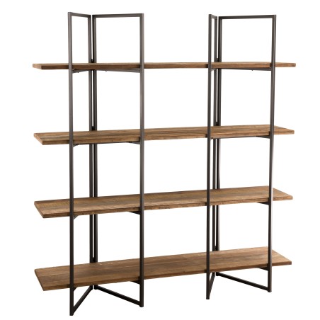 Étagère marron 4 niveaux Teck recyclé Acacia Mahogany