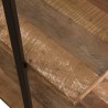 SIXTINE Brown Shelf with 4 Levels - Recycled Teak, Acacia, Mahogany, Black Metal