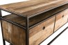 SIXTINE Brown TV Stand with 3 Drawers - Recycled Teak & Metal | 150x40x55 cm