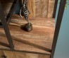 SIXTINE Tall Bookcase with 2 Doors and 10 Open Spaces - Recycled Teak, Acacia Mahogany, Metal