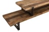 SIXTINE Brown TV Stand 2 Levels - Recycled Teak, Acacia, Mahogany