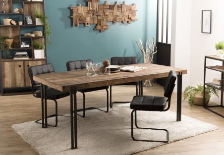 Table à manger SIXTINE 200x90cm Teck recyclé