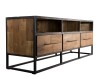 SIXTINE Brown TV Stand with 3 Compartments and 3 Drawers
