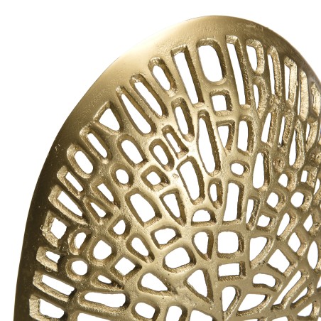 JOHAN - Oval Sculpture Golden Aluminum Decoration