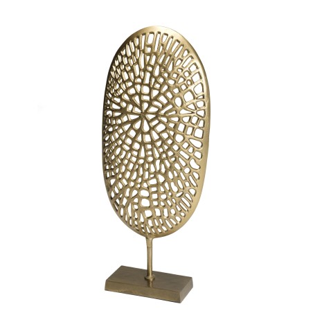 JOHAN - Oval Sculpture Golden Aluminum Decoration