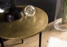 Table d'appoint ronde JOHAN 51x51cm - Aluminium doré et pieds noirs
