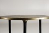 Table d'appoint ronde JOHAN 51x51cm - Aluminium doré et pieds noirs
