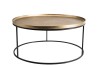 Table basse ronde JOHAN 88x88cm aluminium doré