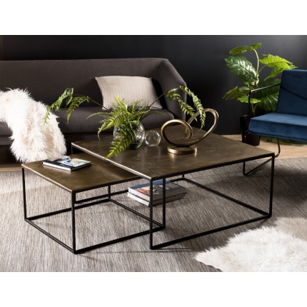 Set de 2 tables gigognes carrées JOHAN