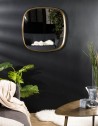 Miroir JOHAN 69x70cm coins arrondis doré