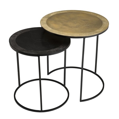 Set de 2 tables d'appoint gigognes rondes JOHAN