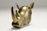 JOHAN - Golden Aluminum Rhinoceros Sculpture | Unique Wall Decoration