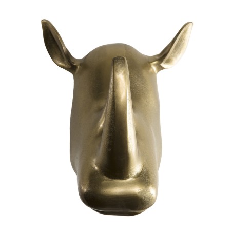 JOHAN - Sculpture rhinocéros doré en aluminium