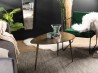 JOHAN - Gold Aluminium Water Drop Coffee Table