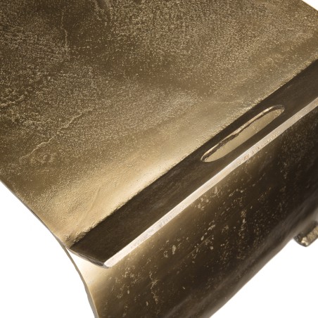 Table basse JOHAN en aluminium doré 163x40cm