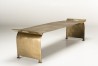 JOHAN - Rectangular Coffee Table/Low Console 163x40cm Golden Aluminum