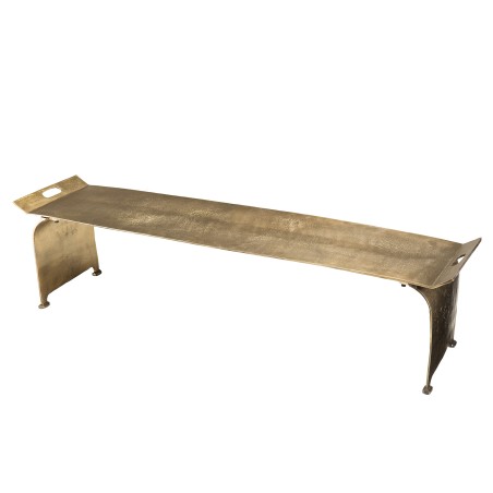 JOHAN - Rectangular Coffee Table/Low Console 163x40cm Golden Aluminum