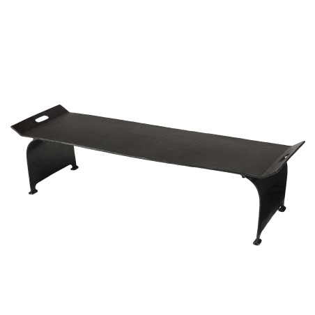 Table basse JOHAN en aluminium noir 134x40cm