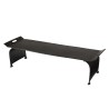 Table basse JOHAN en aluminium noir 134x40cm