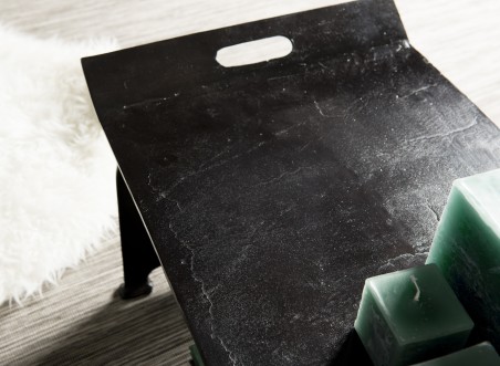 JOHAN Rectangular Black Aluminum Coffee Table 134x40cm