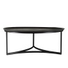 JOHAN Round Coffee Table 100x100cm Black Aluminum