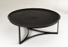 JOHAN Round Coffee Table 100x100cm Black Aluminum