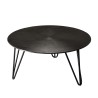 Table basse ronde JOHAN 75x75cm noir