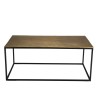 Table basse rectangulaire JOHAN 98x57cm doré et noir