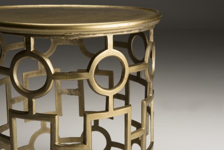 Table d'appoint JOHAN en aluminium doré